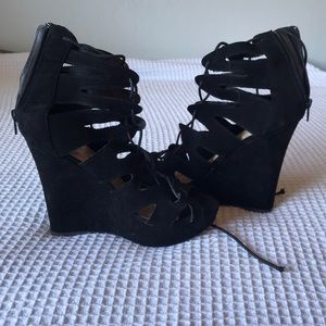 Strappy wedge heels